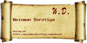 Weinman Dorottya névjegykártya